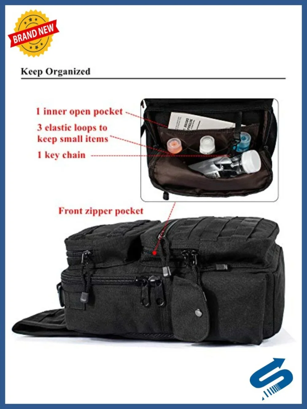 Military Tactical Backpack Assault Pack Sling Bag Molle Backpack with Pockets